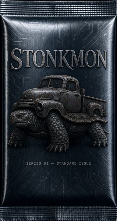 A sealed Stonkmon pack